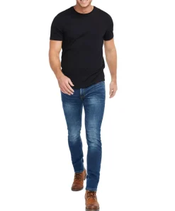 Mustang Herren Jeans Oregon Tapered Fit in Blue Dark