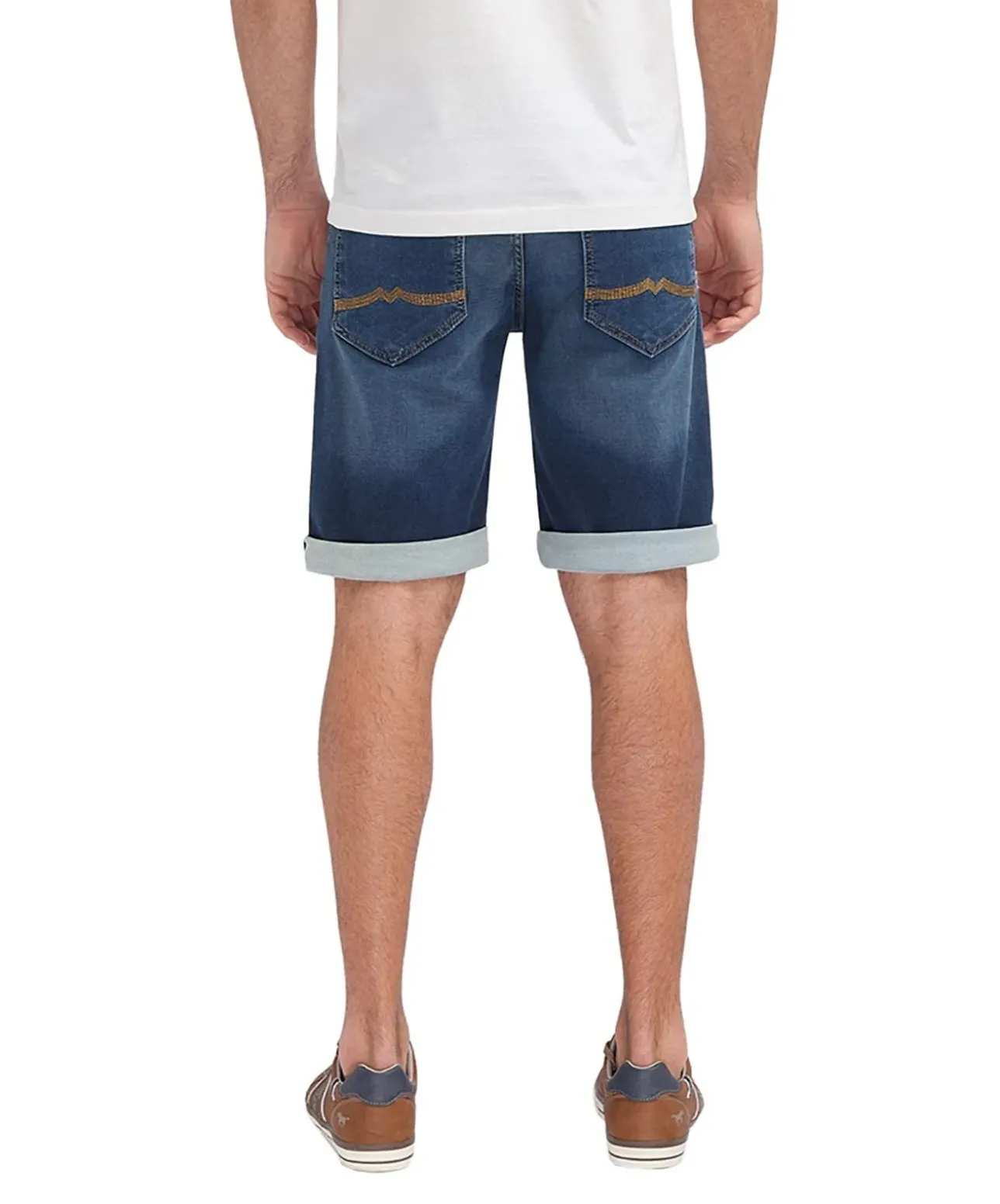 Mustang Herren Jeansshort Chicago in blauem Casual Look