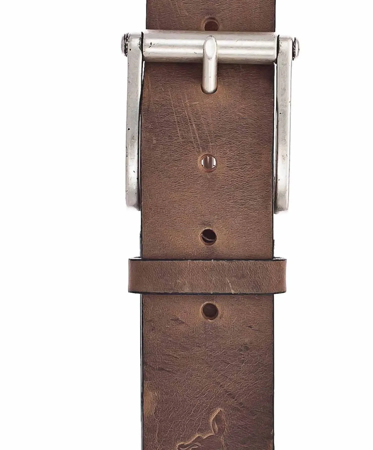 Mustang Herren-Gürtel aus Leder in braunem Vintagecharakter