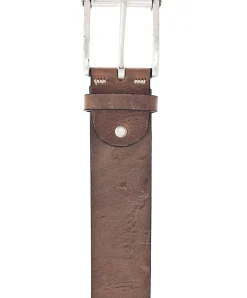 Mustang Herren-Gürtel aus Leder in braunem Vintagecharakter