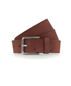 Mustang Herren-Gürtel aus Vollleder in braunem Cognac