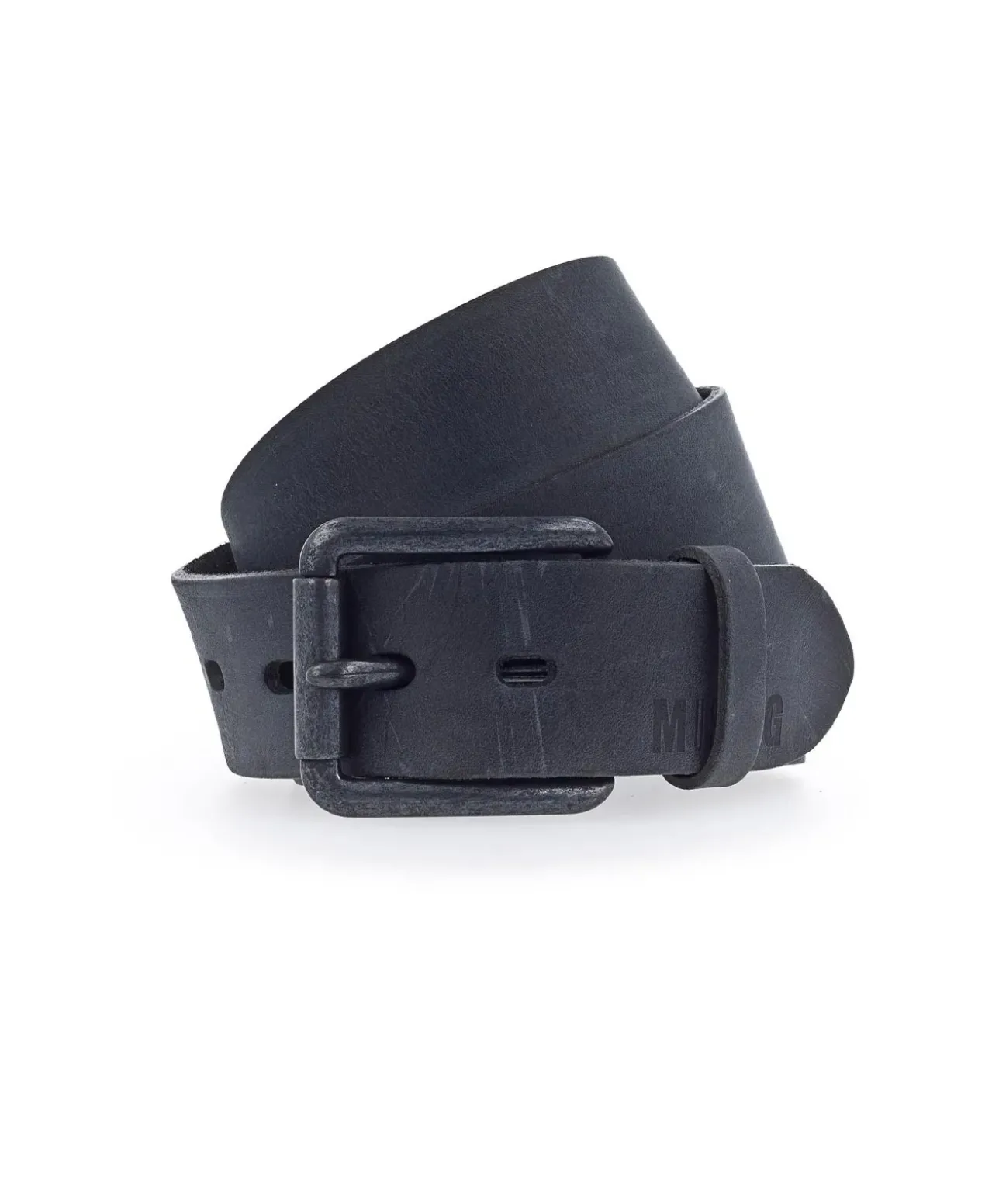 Mustang Herren-Gürtel aus Vollrindleder in Vintage-Black