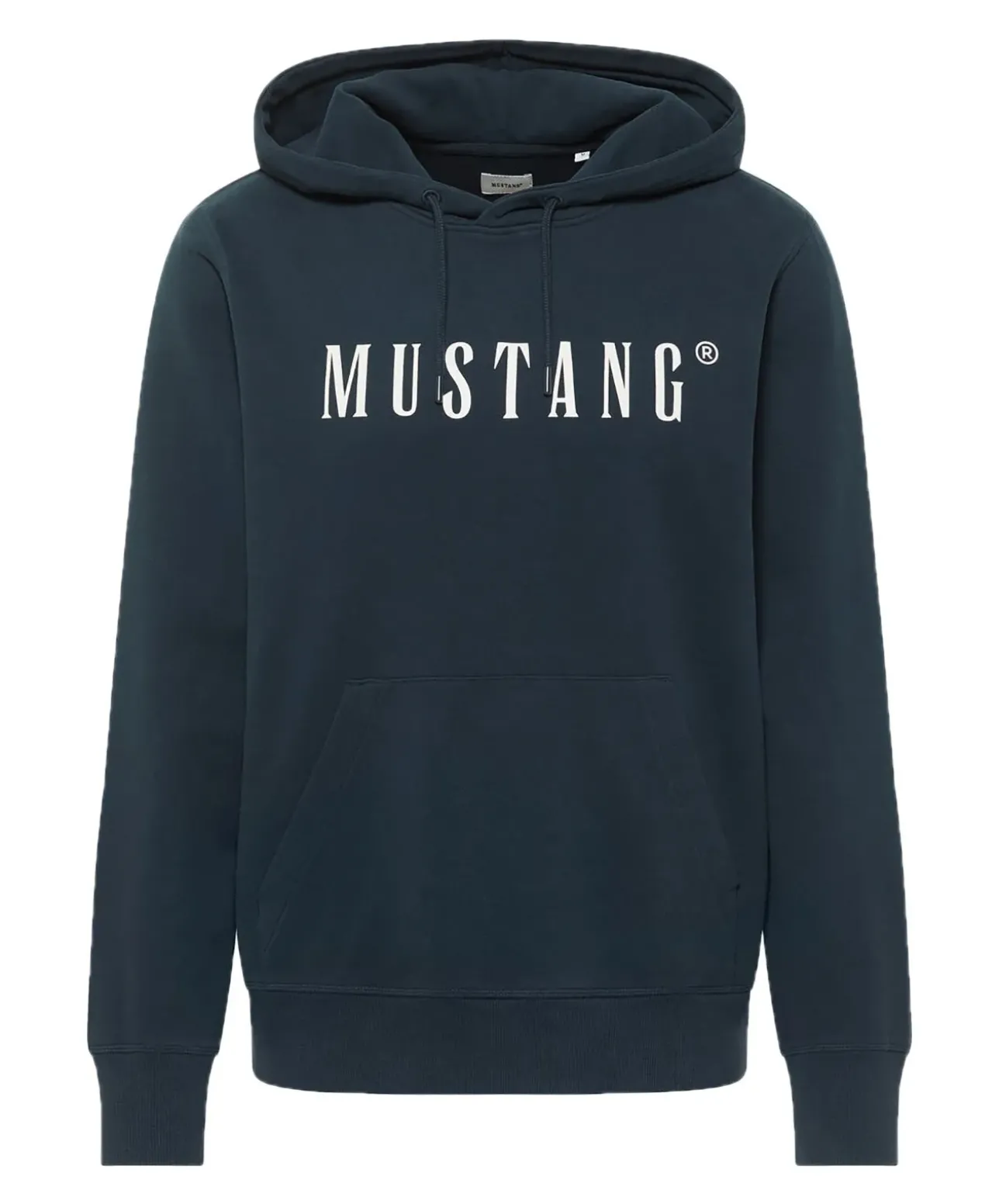 Mustang Hoodie Bronson in Dunkelblau mit Label-Print