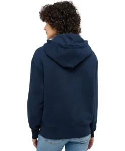Mustang Hoodie Margo in Dunkelblau mit Logo