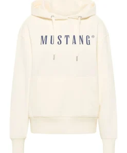 Mustang Hoodie Margo in Weiß mit Logo