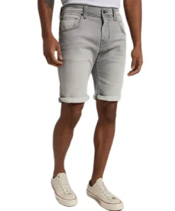 Mustang Jeans-Short Chicago in grau mit Kontrastnähten