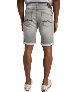 Mustang Jeans-Short Chicago in grau mit Kontrastnähten