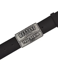 Mustang Koppelgürtel in Schwarz mit Vintage-Charakter