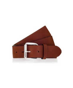 Mustang Ledergürtel 4cm breit mit Dornschließe in Cognac