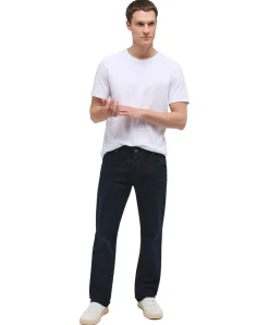 Mustang Michigan Straight Jeans in dunkelblauer Waschung