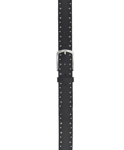 Mustang Nietengürtel aus Leder in Schwarz
