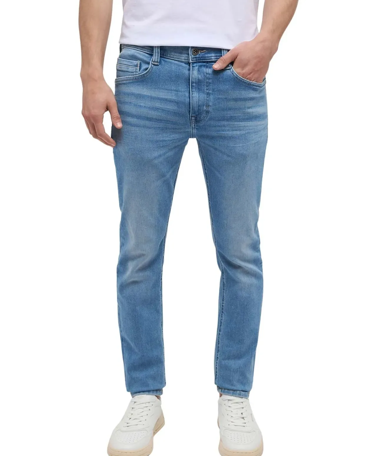 Mustang Oregon Slim fit Jeans in hellblauer Waschung