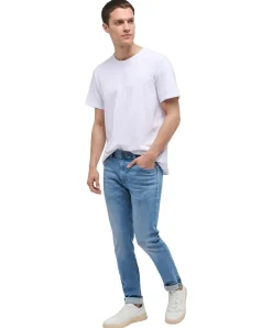Mustang Oregon Slim fit Jeans in hellblauer Waschung