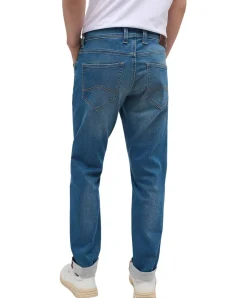 Mustang Oregon Slim K Jeans in mittelblauer Uesd-Waschung