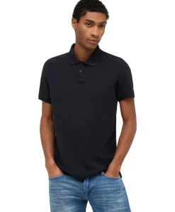 Mustang Poloshirt Palco schwarzes Baumwollhemd für Herren
