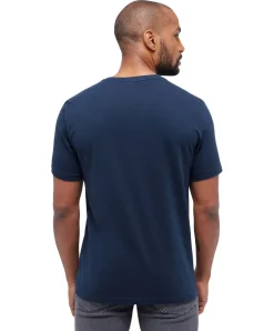 Mustang Print T-Shirt Austin aus Baumwolle in Dunkelblau