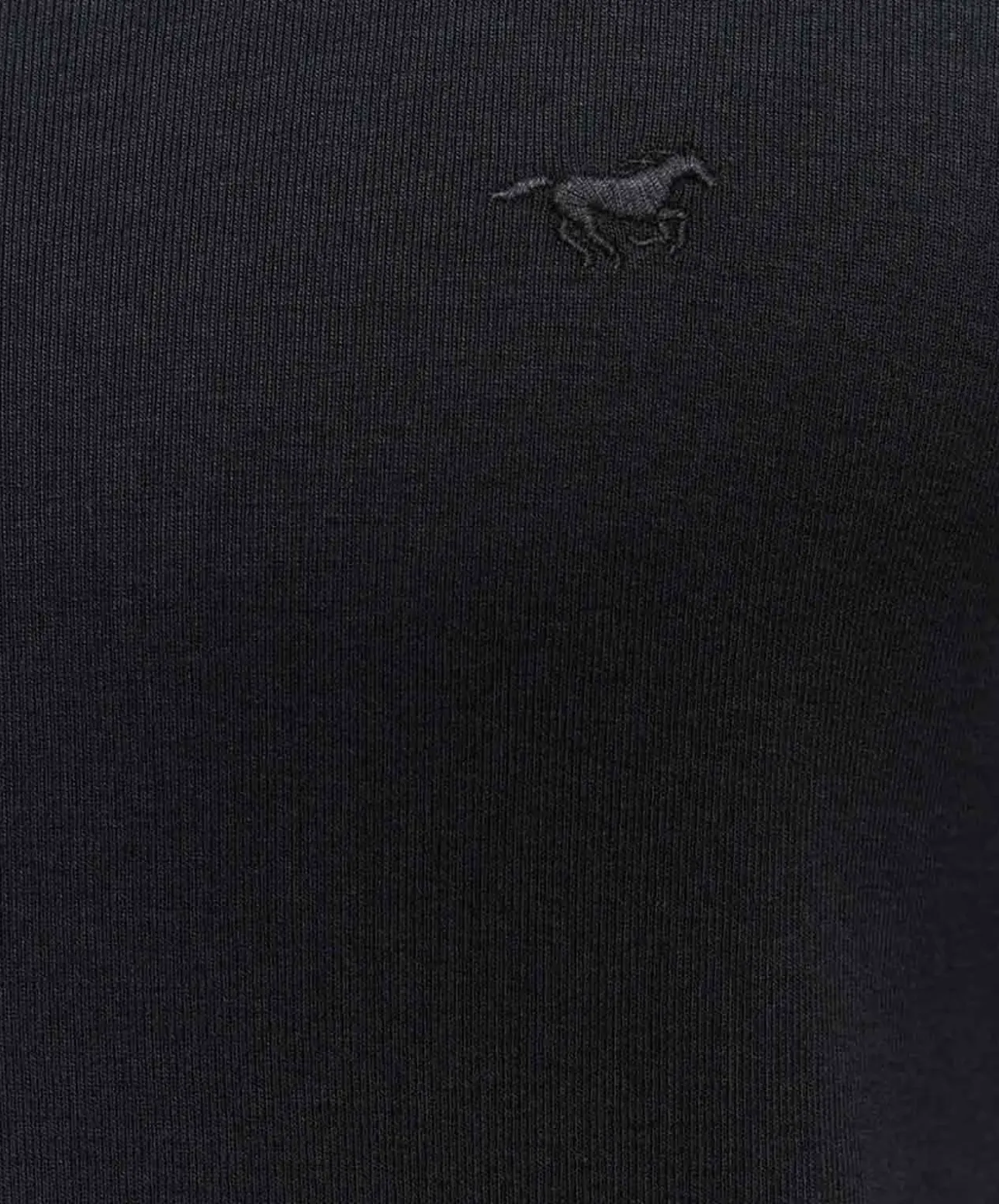 Mustang Shirt Arminto in Schwarz mit Langarm