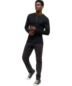 Mustang Shirt Arminto in Schwarz mit Langarm