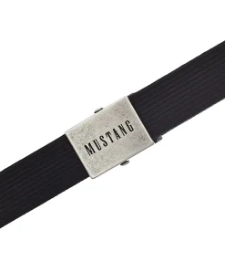 Mustang Stoffgürtel mit gewaschenem Rillenband