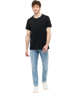 Mustang T-Shirt Allen 2er Pack in Schwarz