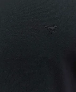 Mustang T-Shirt Amado 2-Pack mit V-Neck in Schwarz