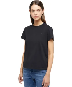 Mustang T-Shirt aus Baumwolle Ada in Schwarz