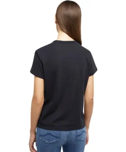 Mustang T-Shirt aus Baumwolle Ada in Schwarz