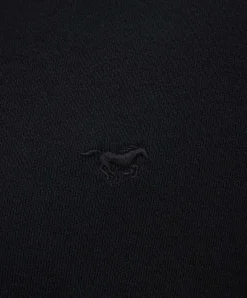 Mustang T-Shirt aus Baumwolle Amado V-Neck in Schwarz