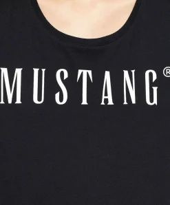 Mustang T-Shirt mit Printlogo Alma in Schwarz