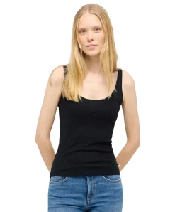 Mustang T-Shirt ohne Ärmel Lynn in Schwarz