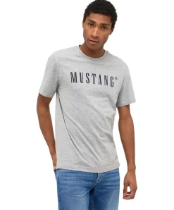Mustang T-Shirt Print Austin in grauer Färbung