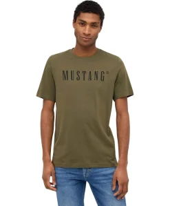 Mustang T-Shirt Print Austin in grün Sea Turtle