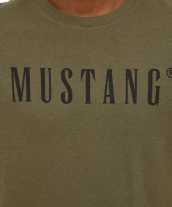 Mustang T-Shirt Print Austin in grün Sea Turtle