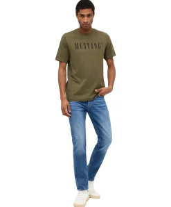 Mustang T-Shirt Print Austin in grün Sea Turtle