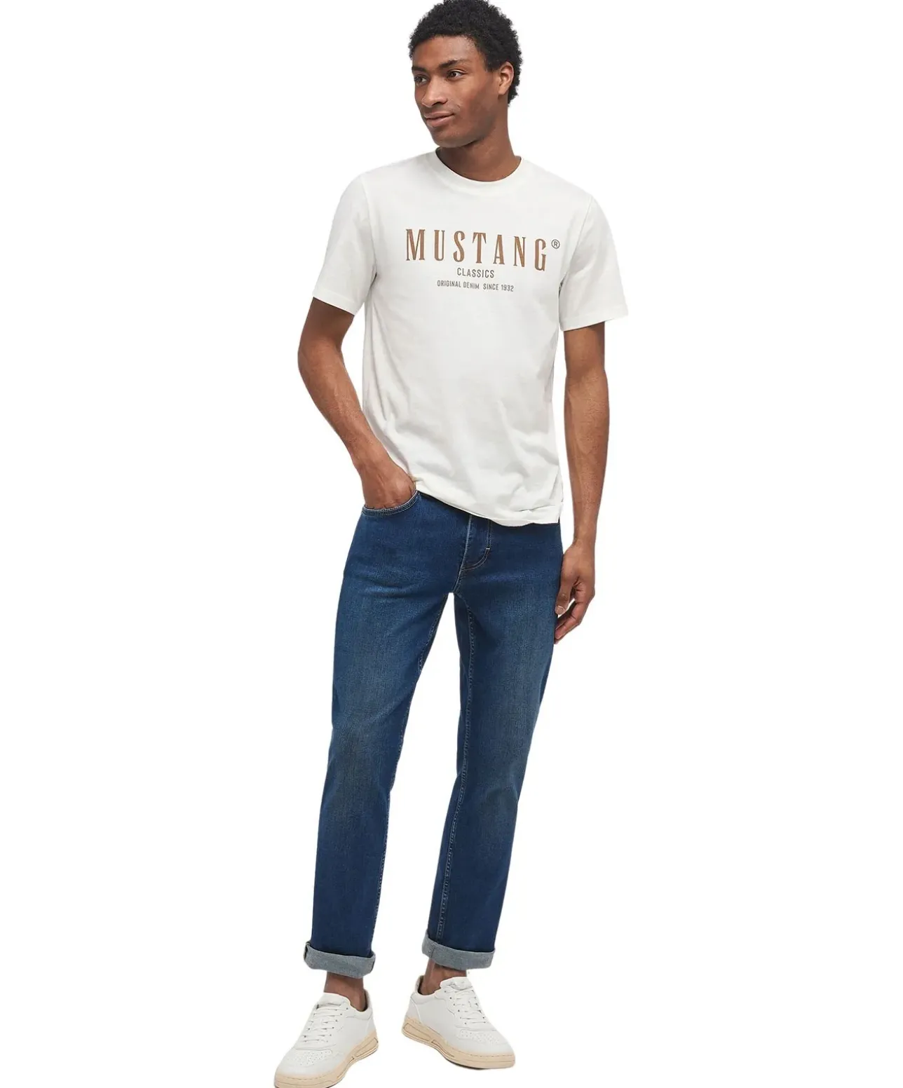 Mustang Washington Jeans Straight Fit im Used Look