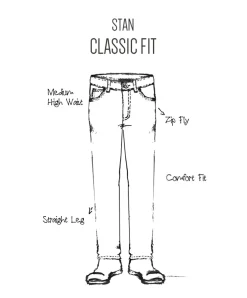 Oklahoma Herren-Jeans im Classic Fit Stan in Schwarz