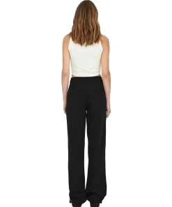 ONLY Hose mit weitem Bein in Schwarz