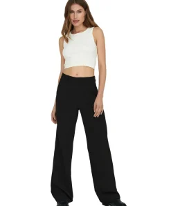 ONLY Hose mit weitem Bein in Schwarz