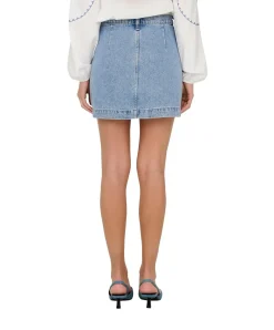 ONLY Jeansrock Amazing in Stone-Waschung mit Knopfleiste