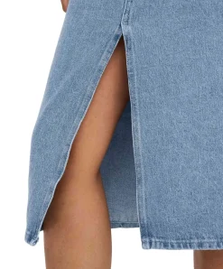 ONLY Jeansrock Bianca in Stone-Waschung mit Schlitz