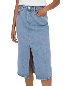 ONLY Jeansrock Bianca in Stone-Waschung mit Schlitz