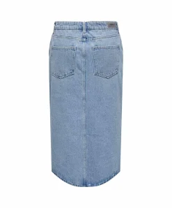 ONLY Jeansrock Bianca in Stone-Waschung mit Schlitz