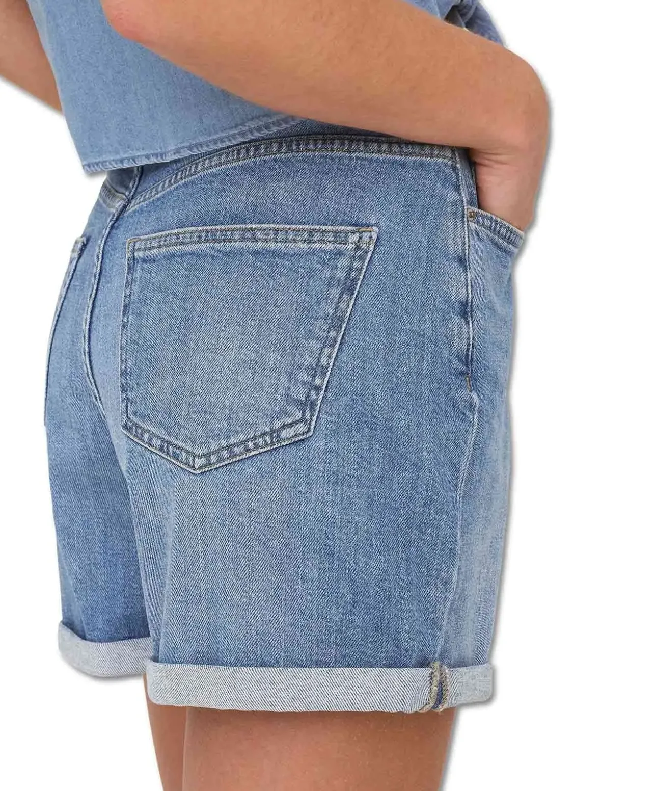 ONLY Jeansshorts Josephine in Hellblau im Bermuda-Stil