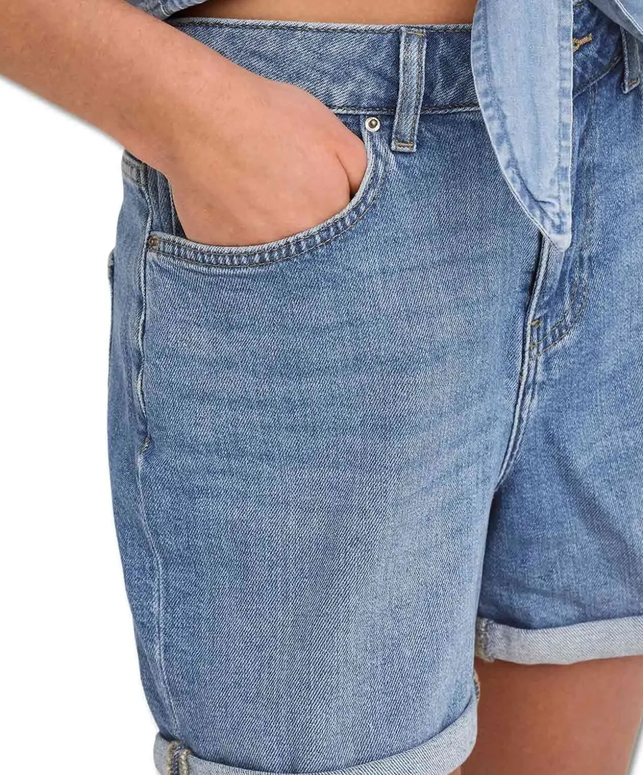 ONLY Jeansshorts Josephine in Hellblau im Bermuda-Stil