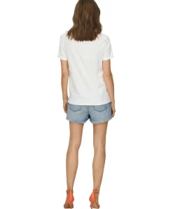 ONLY Jeansshorts Placy in Hellblau mit Rissen