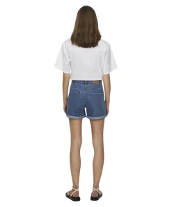 ONLY Jeansshorts Vega in Blau mit hohem Bund