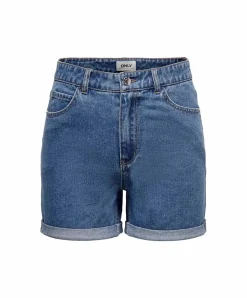 ONLY Jeansshorts Vega in Blau mit hohem Bund