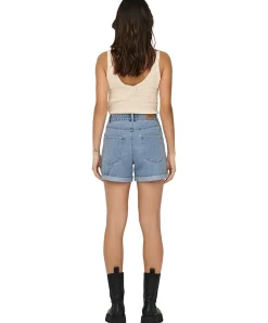 ONLY Jeansshorts Vega mit hoher Taille in Hellblau