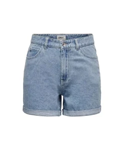 ONLY Jeansshorts Vega mit hoher Taille in Hellblau