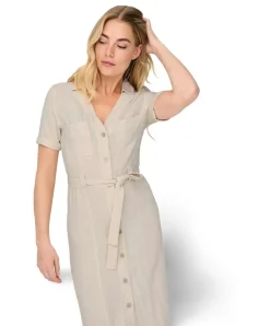 ONLY Maxikleid Siesta mit Kragen und Brusttaschen